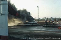 SRN4 The Prince of Wales (GH-2054) destroyed by fire at Dover